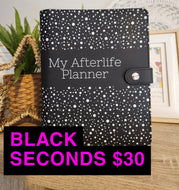 Black A5 Afterlife Planner SECONDS. Imperfect
